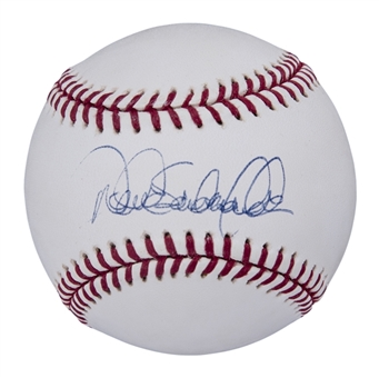 Derek Sanderson Jeter Full Name Single Signed OML Selig Baseball (MLB Authenticated & Steiner)